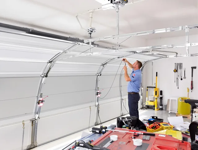 Garage door cable repair service by New Britain Garage Door Repair in New Britain