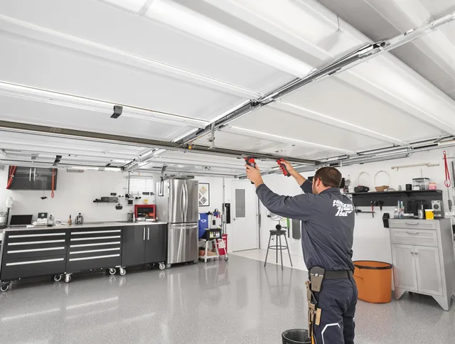 Overhead garage door repair service by New Britain Garage Door Repair in New Britain