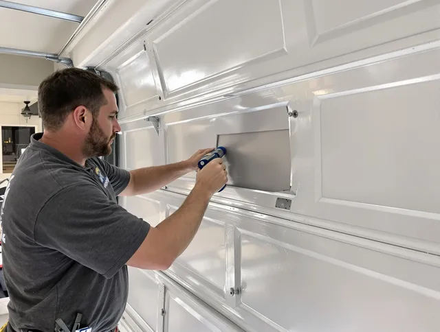 Garage door panel repair by New Britain Garage Door Repair in New Britain